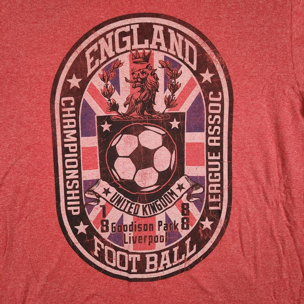 Vintage Soccer Shirt Mens Large Red England Football Liverpool Graphic Soccer